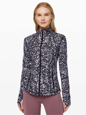 lululemon athletica Black and Purple Speckled Zip Jacket